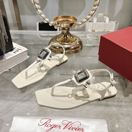 VIV' BY THE SEA SANDALS IN WHITE CALFSKIN