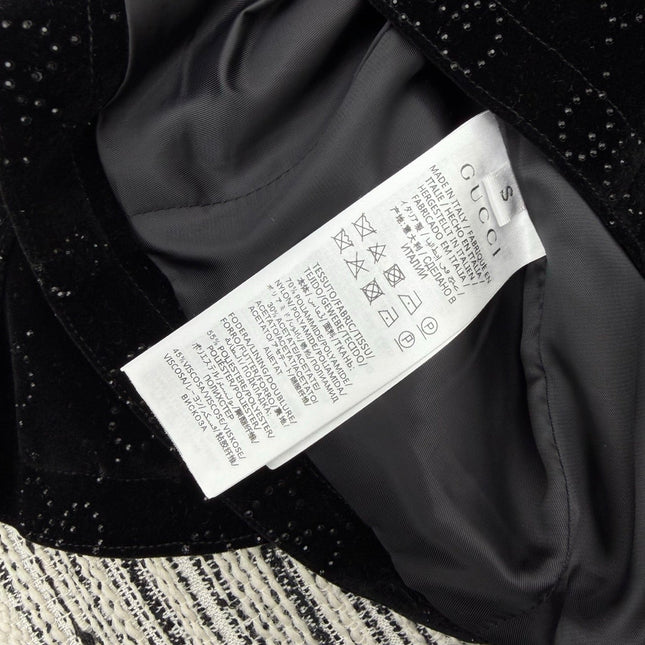 GUCCI 26S EMBELLISHED VELVET BLAZER 113