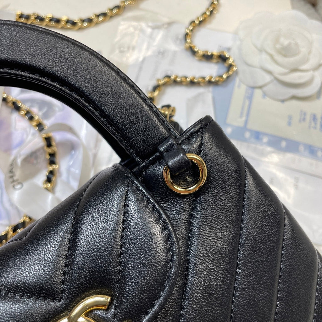 CHANEL 26S MINI KELLY BAG 19 IN BLACK CALFSKIN