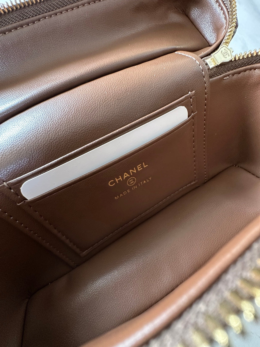 CHANEL 25S VANITY CLASSIC FLAP 19 IN CHOCOLATE BROWN QUILTED CALFSKIN GOLD HARDWARE