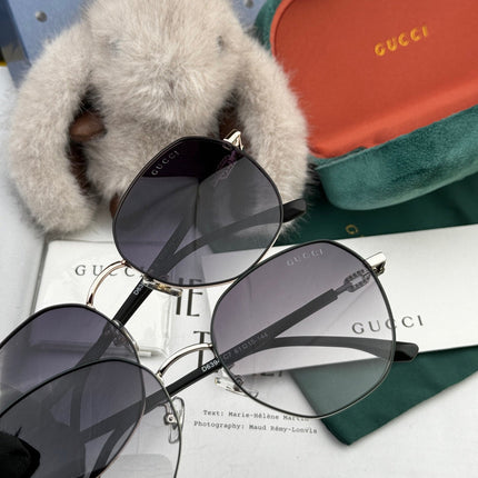 OVERSIZED ROUND FRAME SUNGLASSES G4639 IN METAL