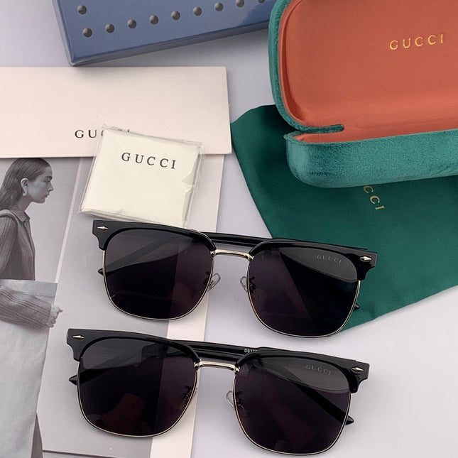 SQUARE METAL AND ACETATE SUNGLASSES G5637