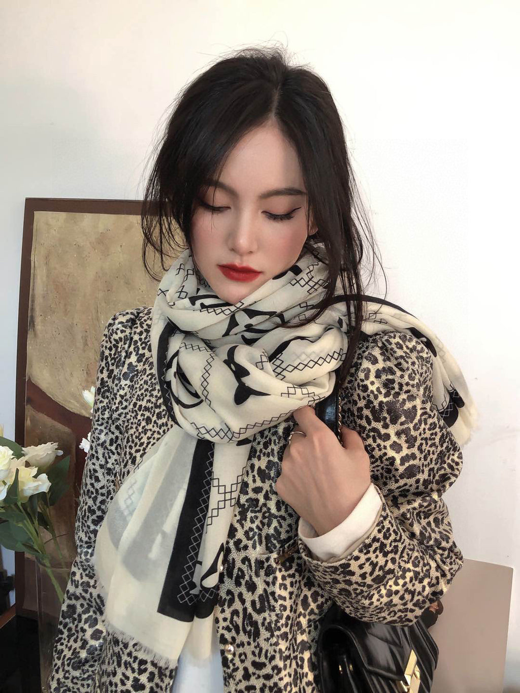 LV SCARF 200 CM IN CASHMERE 738535