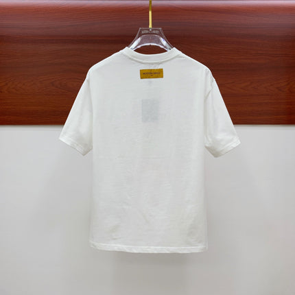 LV T-SHIRT EMBROIDERED LOGO IN WHITE COTTON 238878