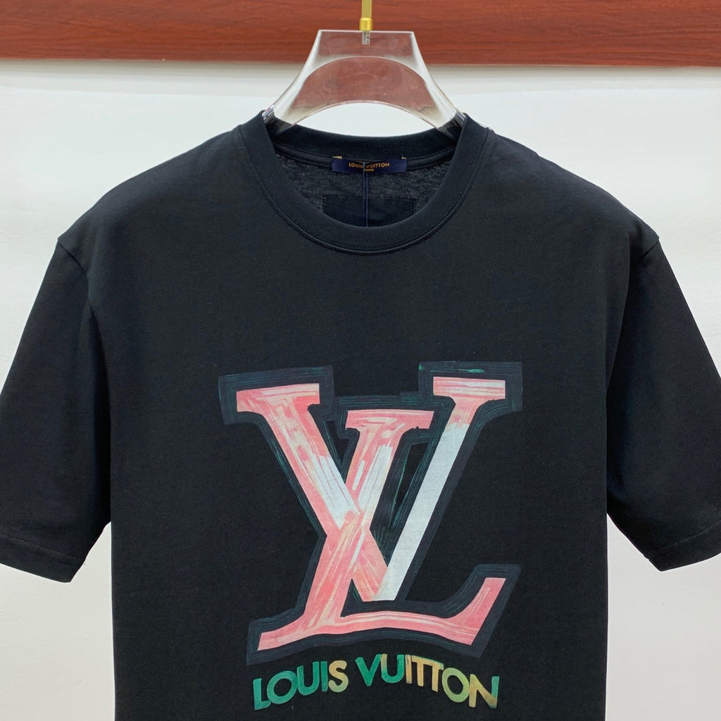 LV T-SHIRT IN BLACK PURE COTTON 238887