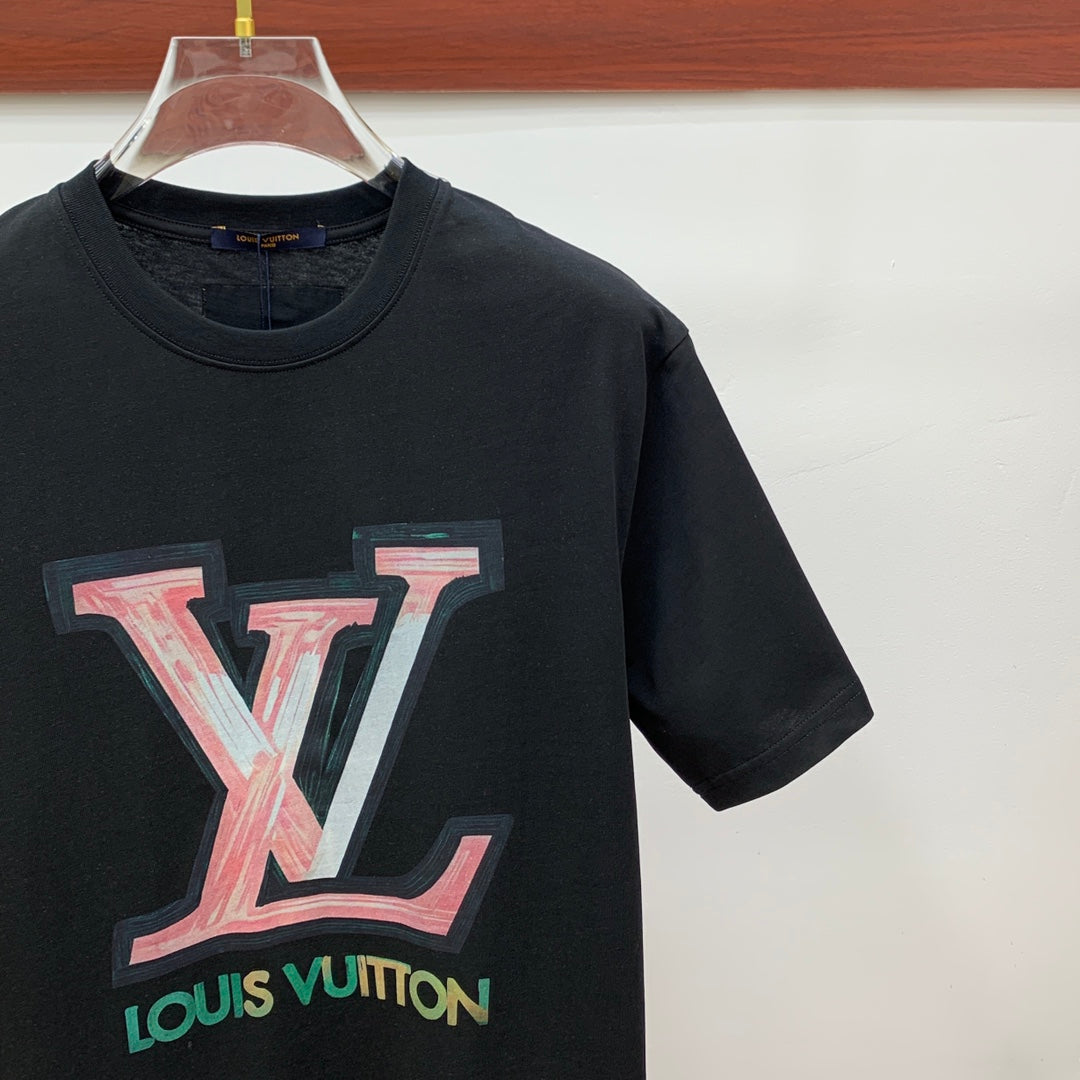 LV T-SHIRT IN BLACK PURE COTTON 238887