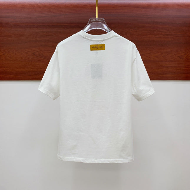LV WHITE PURE COTTON FABRIC T-SHIRT 238884