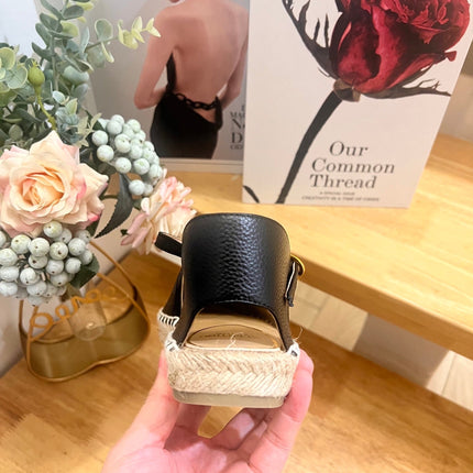 VALENTINO 26S ESPADRILLE SHOES IN BLACK CALFSKIN
