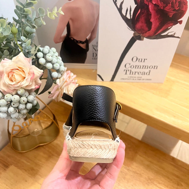 VALENTINO 26S ESPADRILLE SHOES IN BLACK CALFSKIN