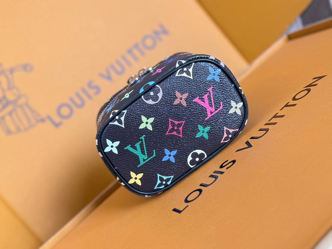 NICE NANO 14 IN COLORFUL MONOGRAM CANVAS SILVER ZIPPER