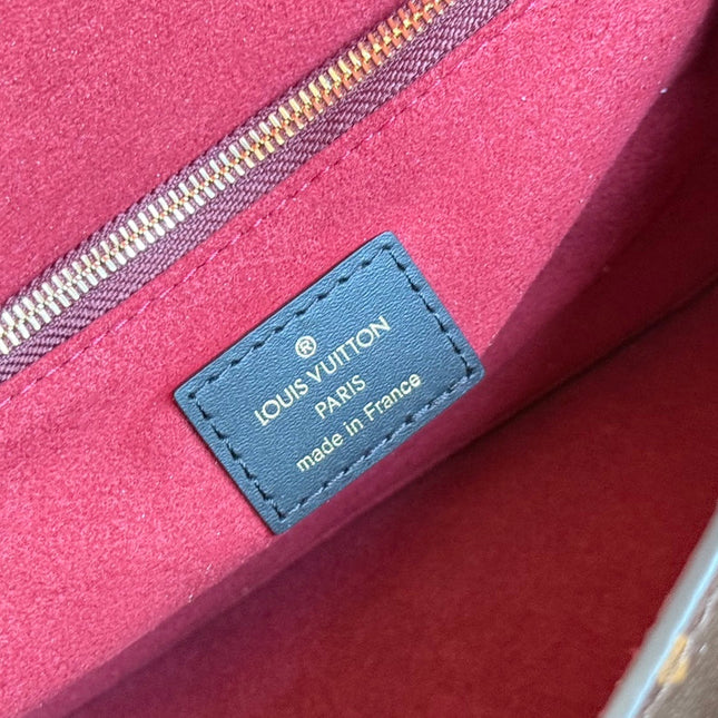 LV 25S CHAIN BAG 24 IN BROWN MONOGRAM CANVAS GOLD HARDWARE