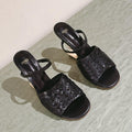 FENDI FIRST HIGH-HEELED SANDALS 85 MM IN BLACK LAMBSKIN GOLD HARDWARE
