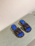 FENDI 26S HIGH SANDALS IN BROWN AND BLACK FABRIC