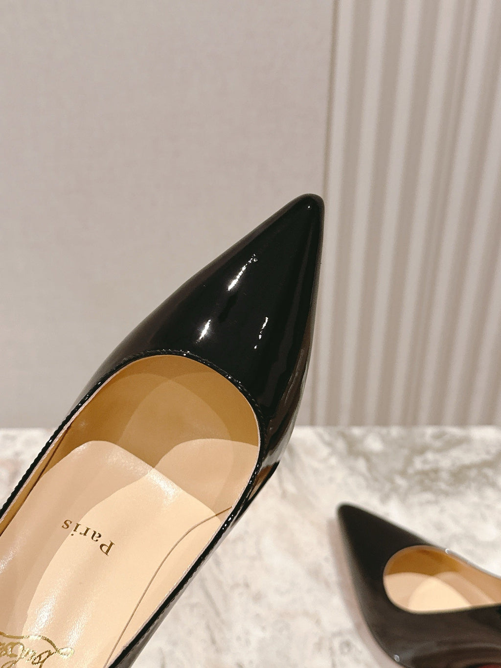SPORTY KATE PUMPS 95MM IN BLACK GLOSSY CALFSKIN