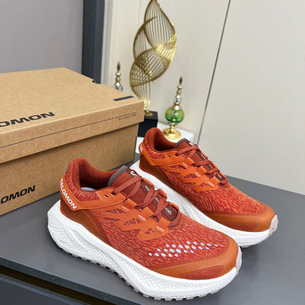 ALO 25S SALOMON ODYSSEY ELMT SNEAKER 45 MM IN DARK ORANGE FABRIC