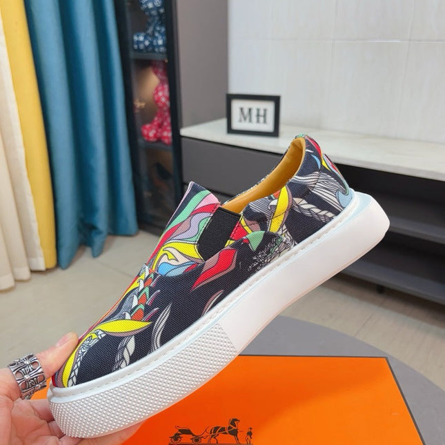 HM LANCE SLIP-ON SNEAKER MULTICOLOR-INDIGO DENIM