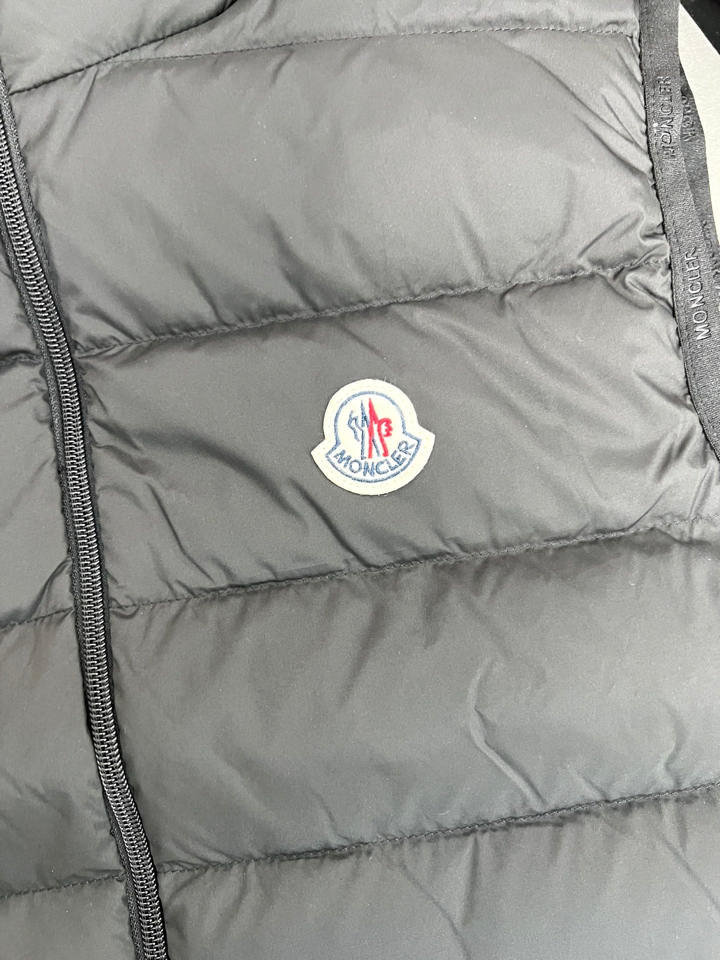 MONCLER SLEEVELESS DOWN VEST IN BLACK