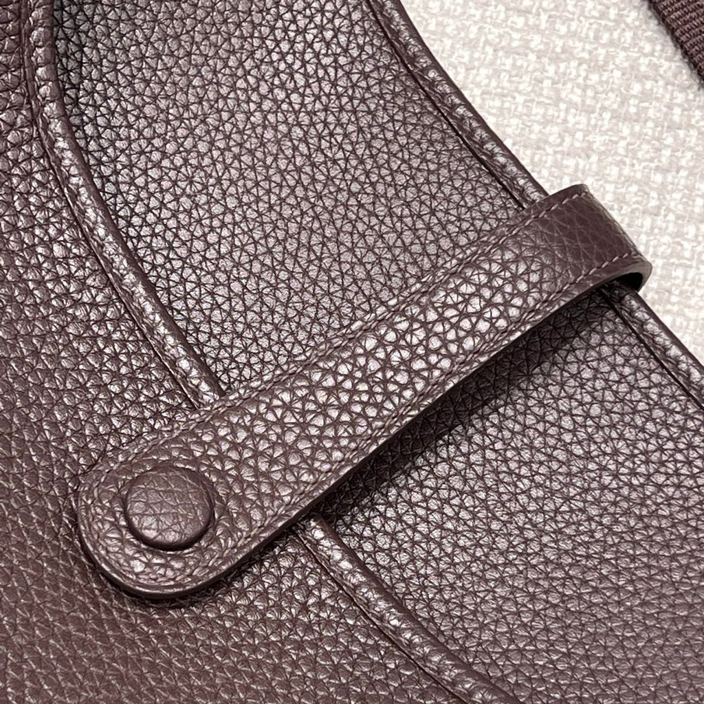 HM 26S EVELYNE BAG 29CM IN BROWN CALFSKIN