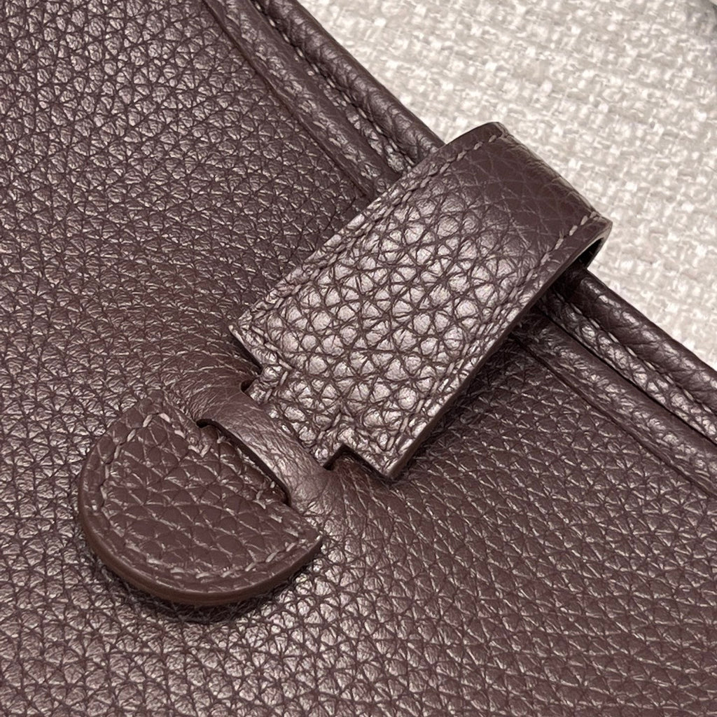 HM 26S EVELYNE BAG 29CM IN BROWN CALFSKIN