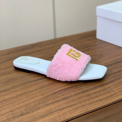 BALMAIN 26S SANDALS IN PINK WOOL AND WHITE CALFSKIN
