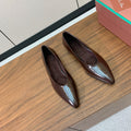 LP 26S BALLET FLATS IN DARK BROWN CALFSKIN