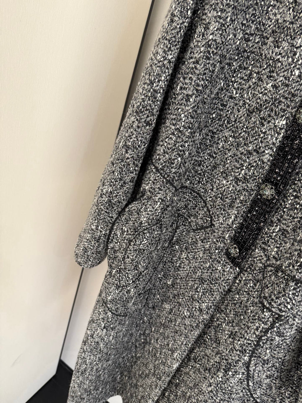 CHANEL 25S LONG TWEED COAT 422