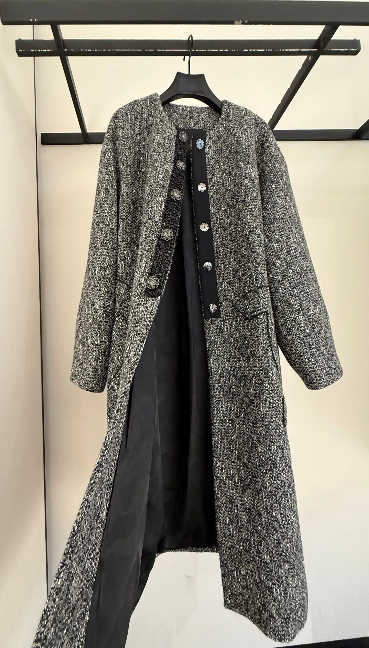 CHANEL 25S LONG TWEED COAT 422