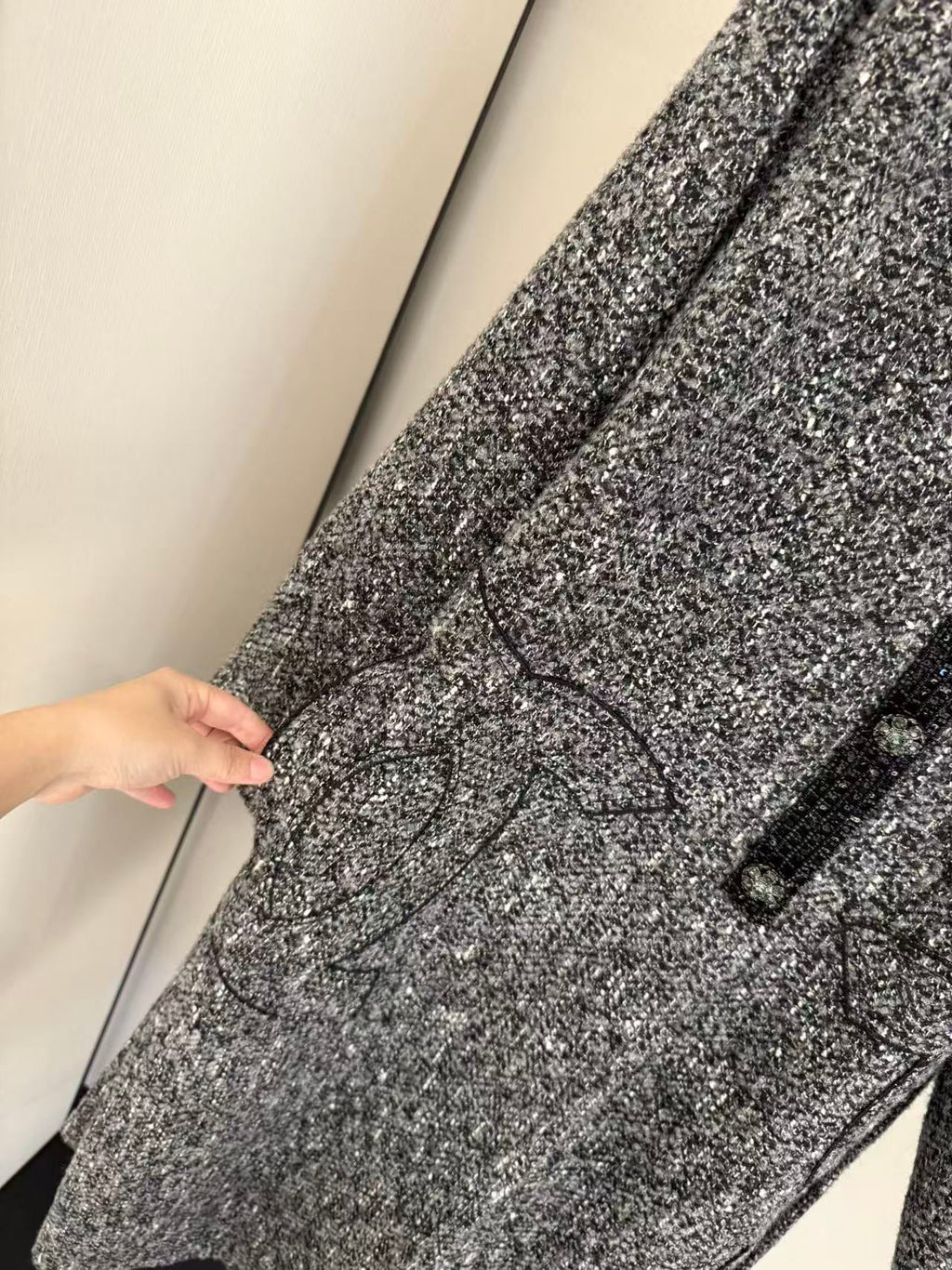 CHANEL 25S LONG TWEED COAT 422