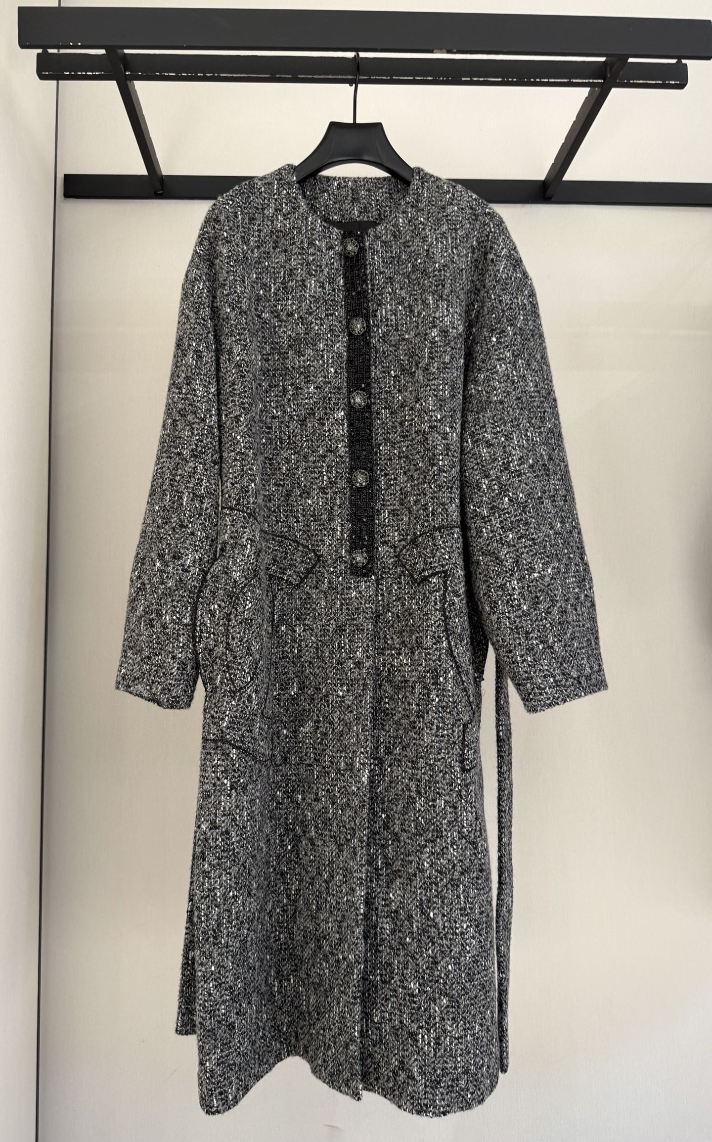 CHANEL 25S LONG TWEED COAT 422