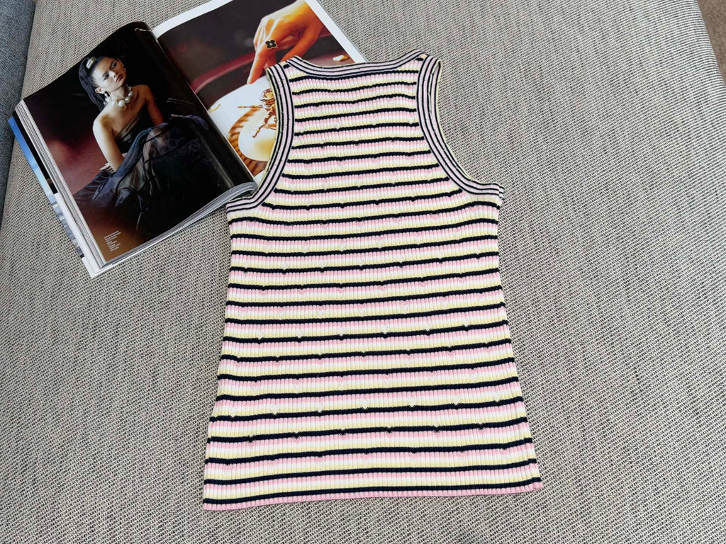 Chanel Tank Top Multicolor Tencel 232700