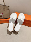 HM 25S HIGH WEDGE SANDALS IN WHITE LAMBSKIN STYLE 34
