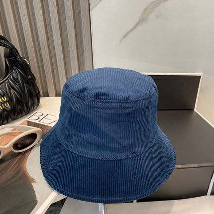 MIUMIU BUCKET IN NAVY BLUE VELVET WITH LOGO