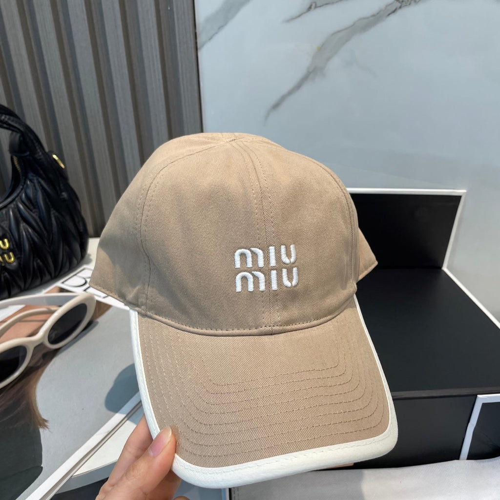 MIUMIU BASEBALL CAP IN BEIGE FABRIC STYLE 4