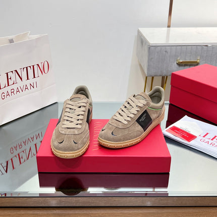 VALENTINO 25S UPVILLAGE SNEAKERS IN BROWN SUEDE