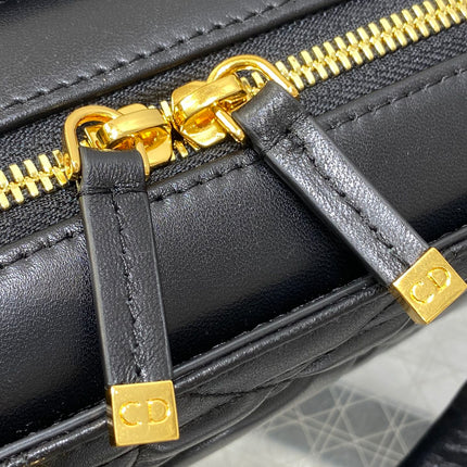 MINI GROOVE BAG 20 IN BLACK MACROCANNAGE LAMBSKIN 226487