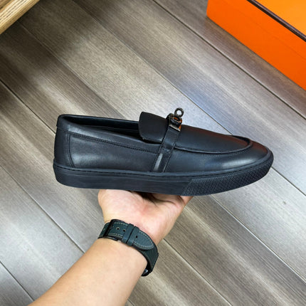 HM GAME SLIP-ON SNEAKER BLACK CALFSKIN