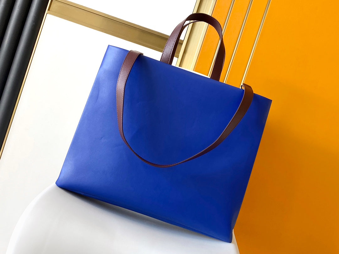 LV 26S SHOPPER TOTE 40 IN NAVY BLUE CALFSKIN