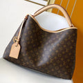 LV AGAIN BRAIDED HANDLE BAG 53 IN BROWN MONOGRAM CANVAS