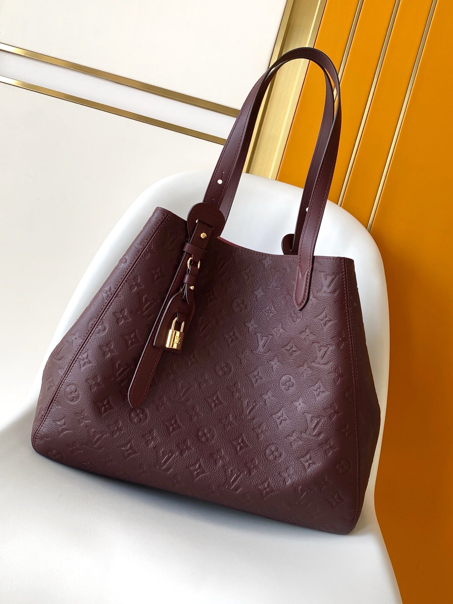 LV 26S ALL IN ONE BAG 56 IN DARK RED MONOGRAM EMPREINTE LEATHER