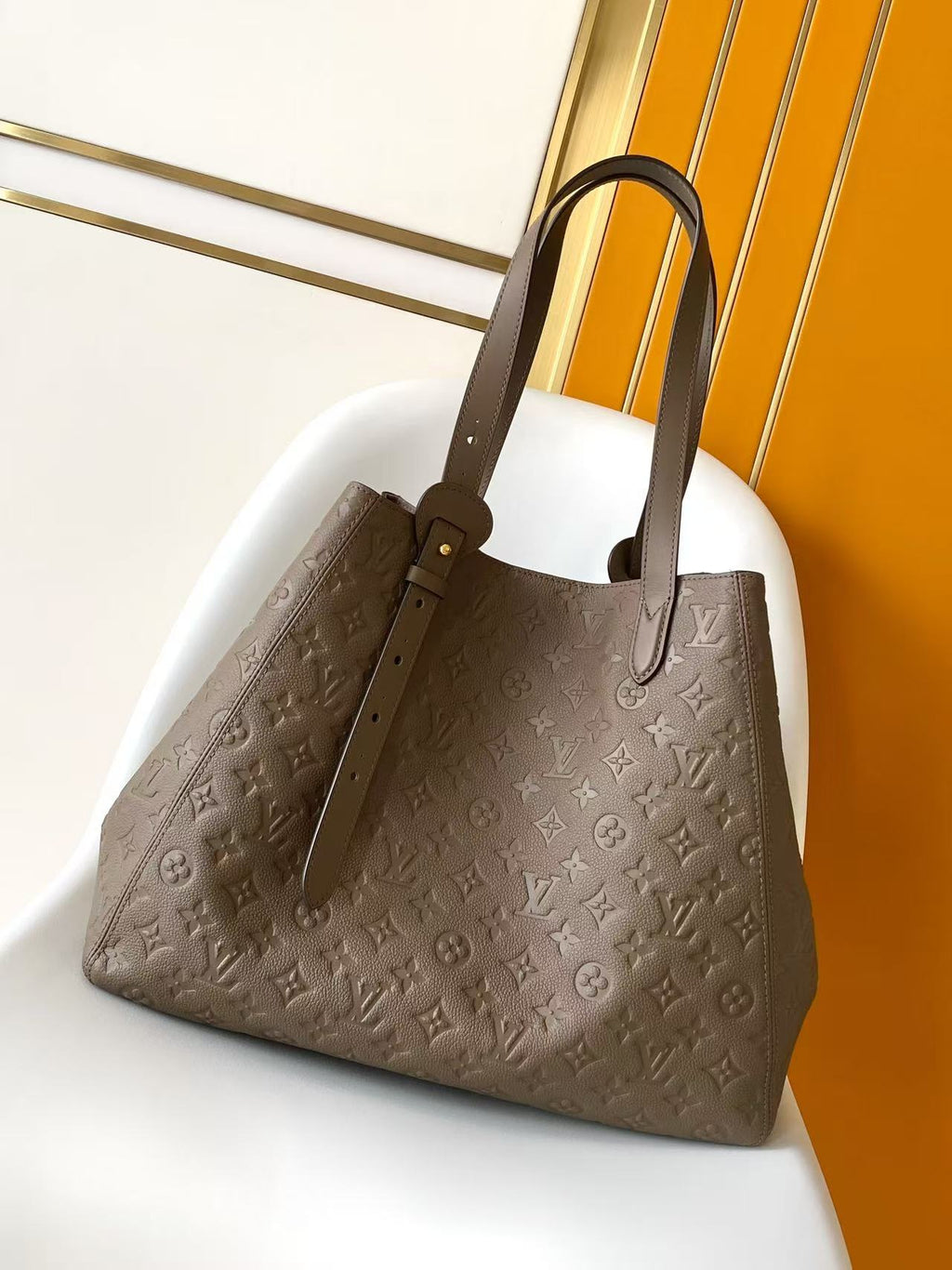 LV 26S ALL IN ONE BAG 56 IN TAUPE BROWN MONOGRAM EMPREINTE LEATHER