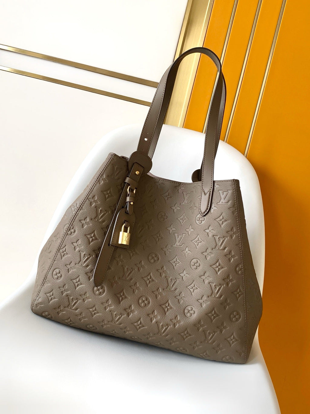 LV 26S ALL IN ONE BAG 56 IN TAUPE BROWN MONOGRAM EMPREINTE LEATHER
