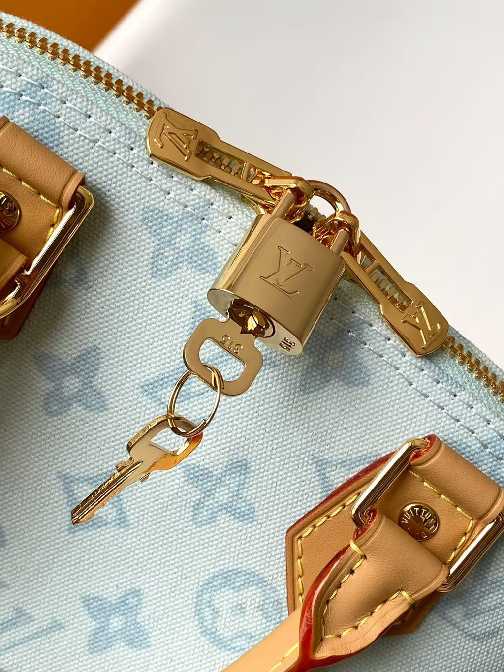 LV 26S ALMA BB BAG 23 IN LIGHT BLUE MONOGRAM CANVAS