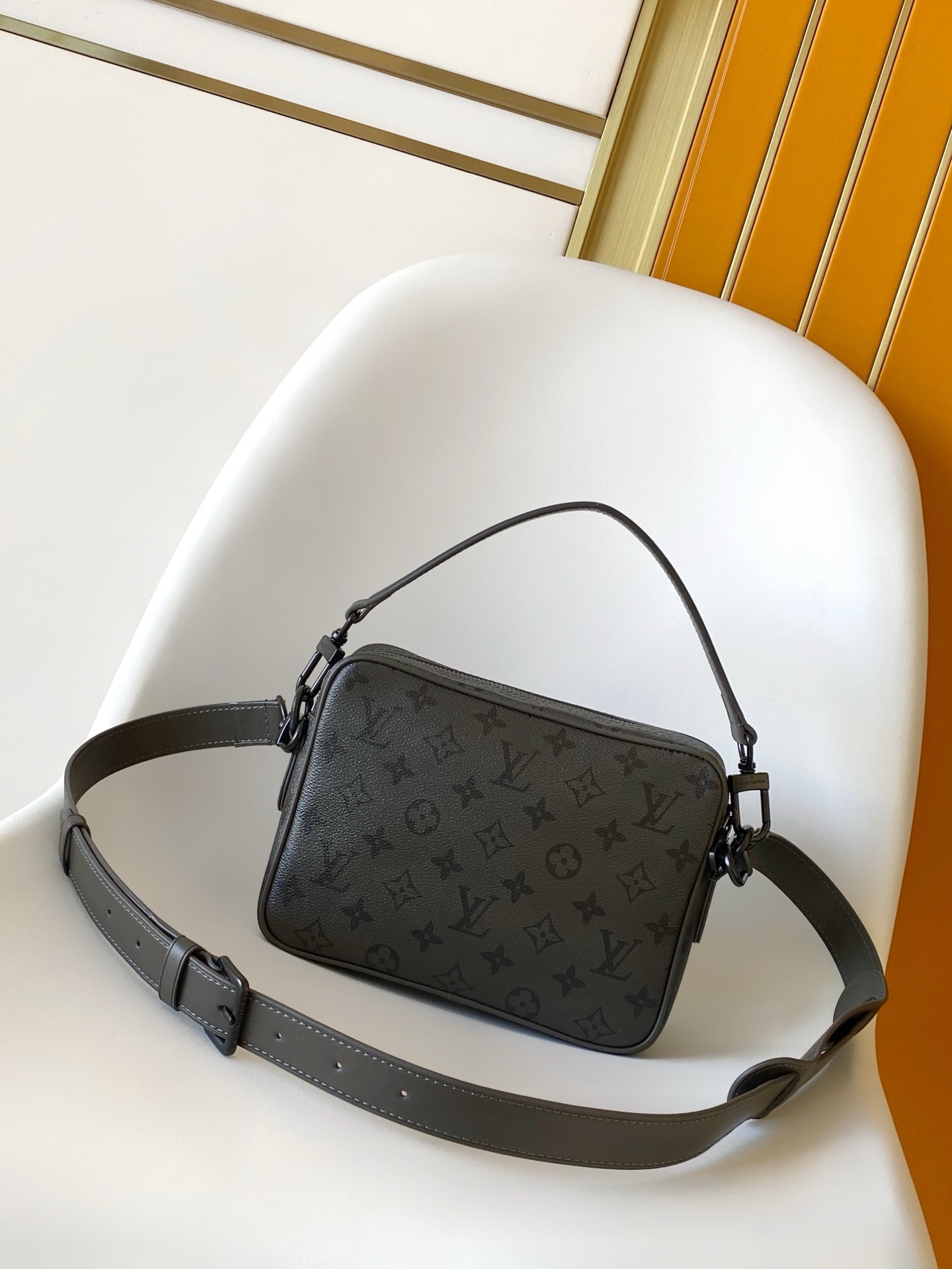 LV 26S CROSSBODY BAG 25 IN TAUPE BROWN CANVAS FABRIC