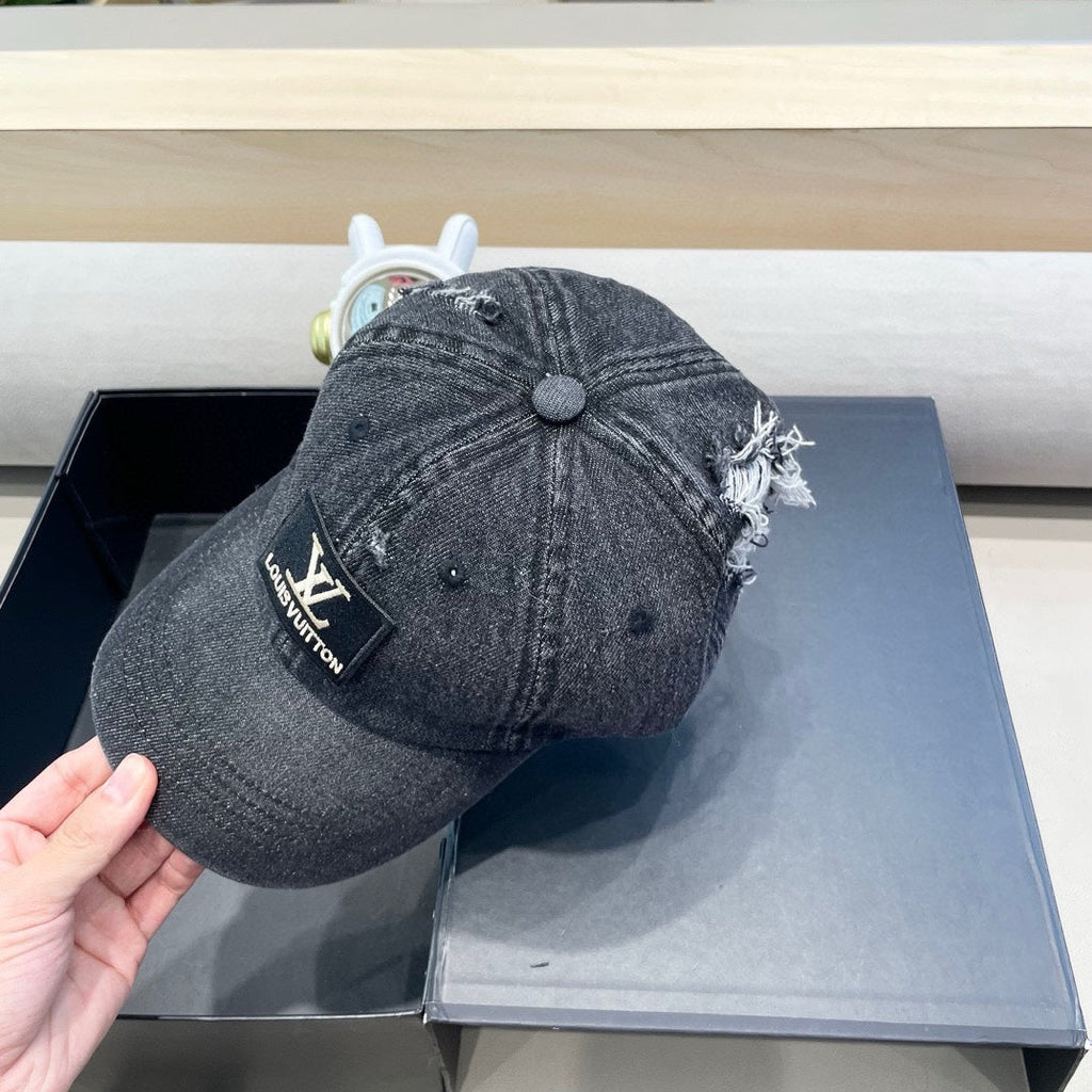 BASEBALL CAP IN DARK GRAY DENIM 406958
