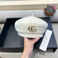 BERET HAT IN WHITE WOOL 406971