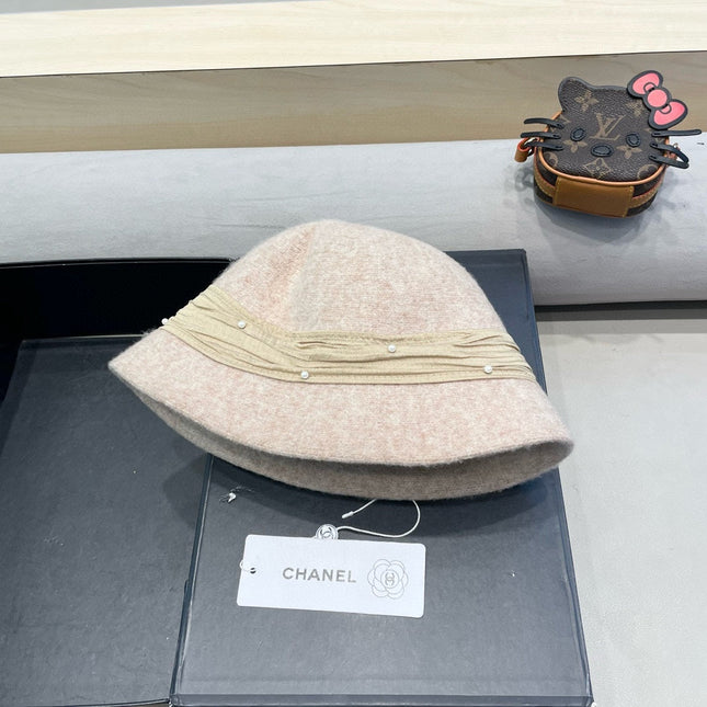 BUCKET HAT IN BISQUE BEIGE WOOL BLEND 426246