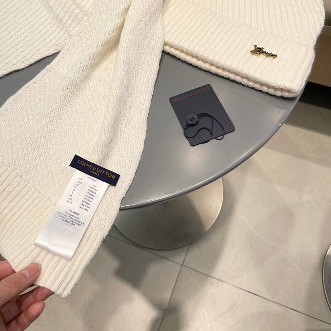 SET SCARF AND HAT IN WHITE WOOL 436223