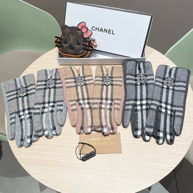 GLOVES IN SHADOW GRAY WOOL 463813
