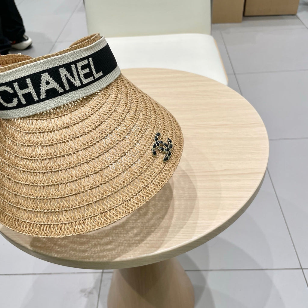 CHANEL STRAW VISOR HAT 169707