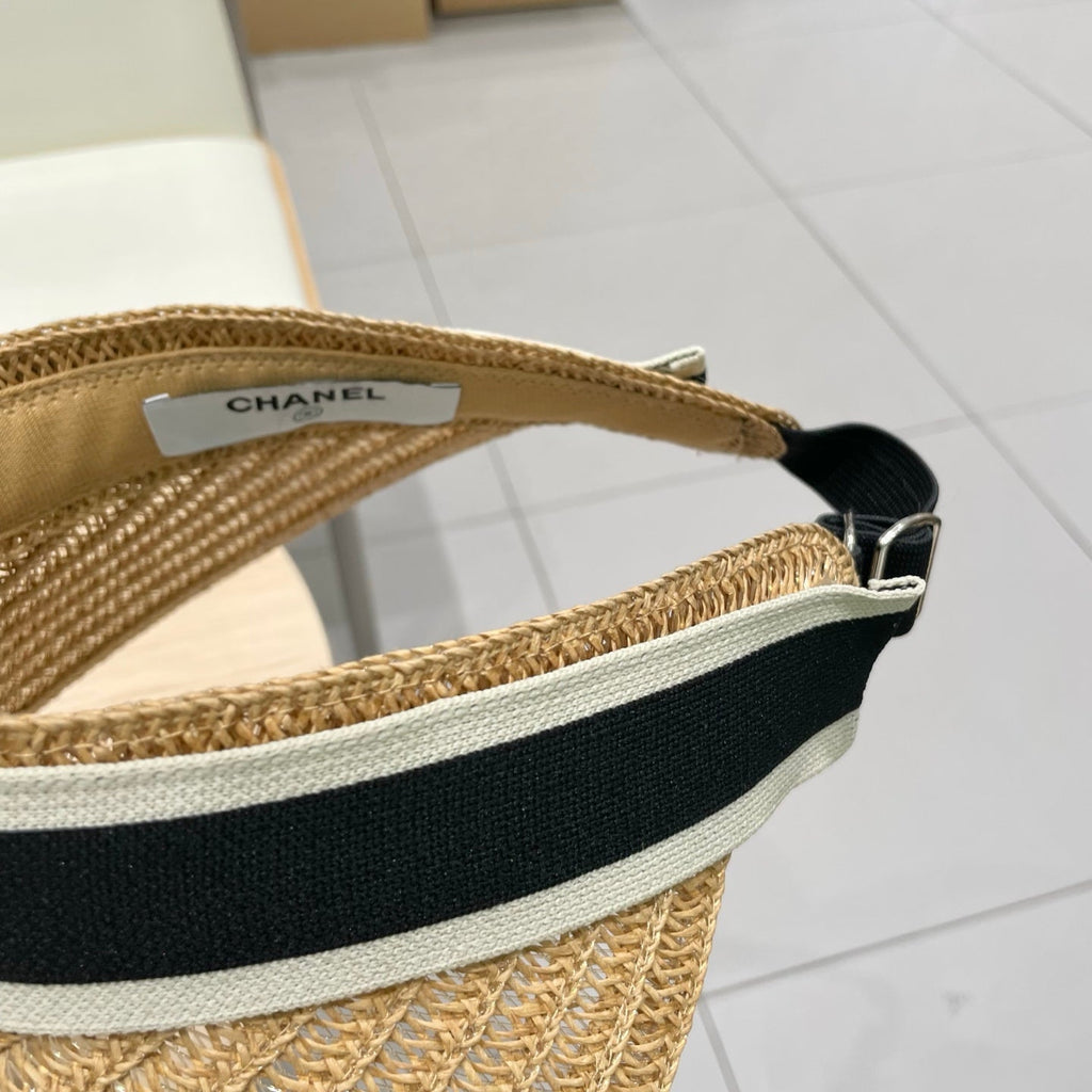 CHANEL STRAW VISOR HAT 169707